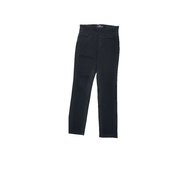 Gloria Vanderbilt Amanda Pull on Straight Leg Women's size 6 Black Denim Jeans - Picture 1 of 5